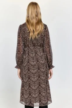 Vestido esvoaçante de chiffon