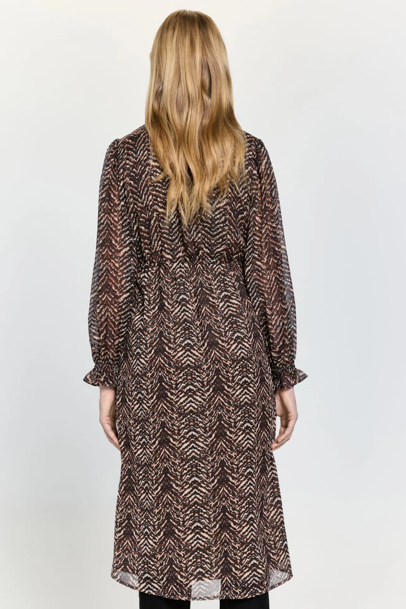 Vestido esvoaçante de chiffon