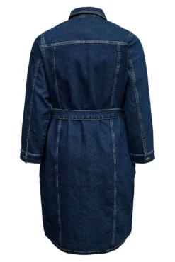 Vestido jeans curto plus size