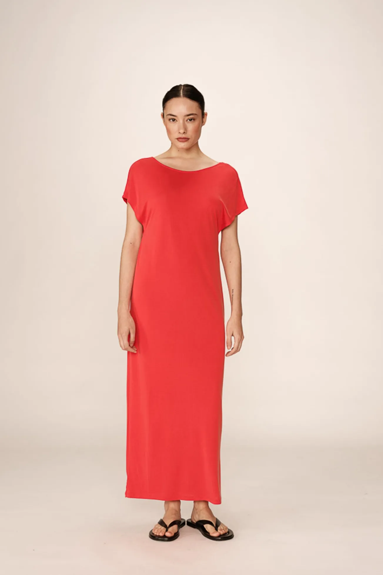 Vestido longo básico em modal