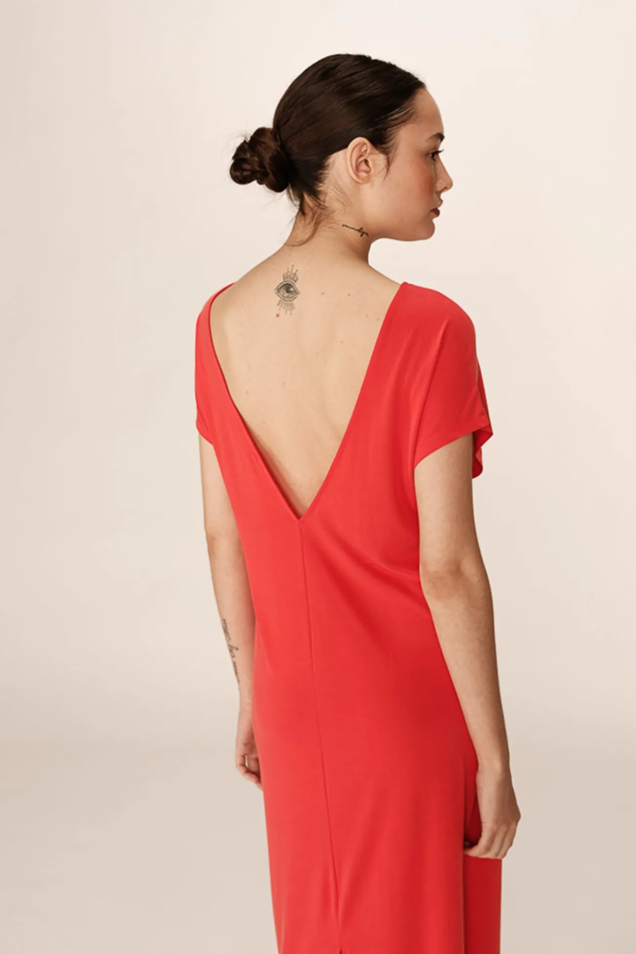 Vestido longo básico em modal