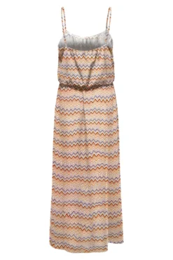 Vestido longo com alças ajustáveis