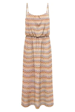 Vestido longo com alças ajustáveis