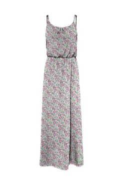 Vestido longo com alças ajustáveis