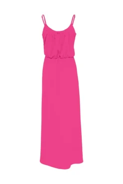Vestido longo com alças ajustáveis