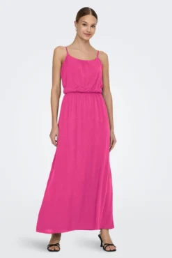 Vestido longo com alças ajustáveis
