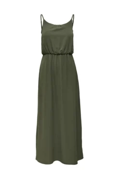 Vestido longo com alças ajustáveis