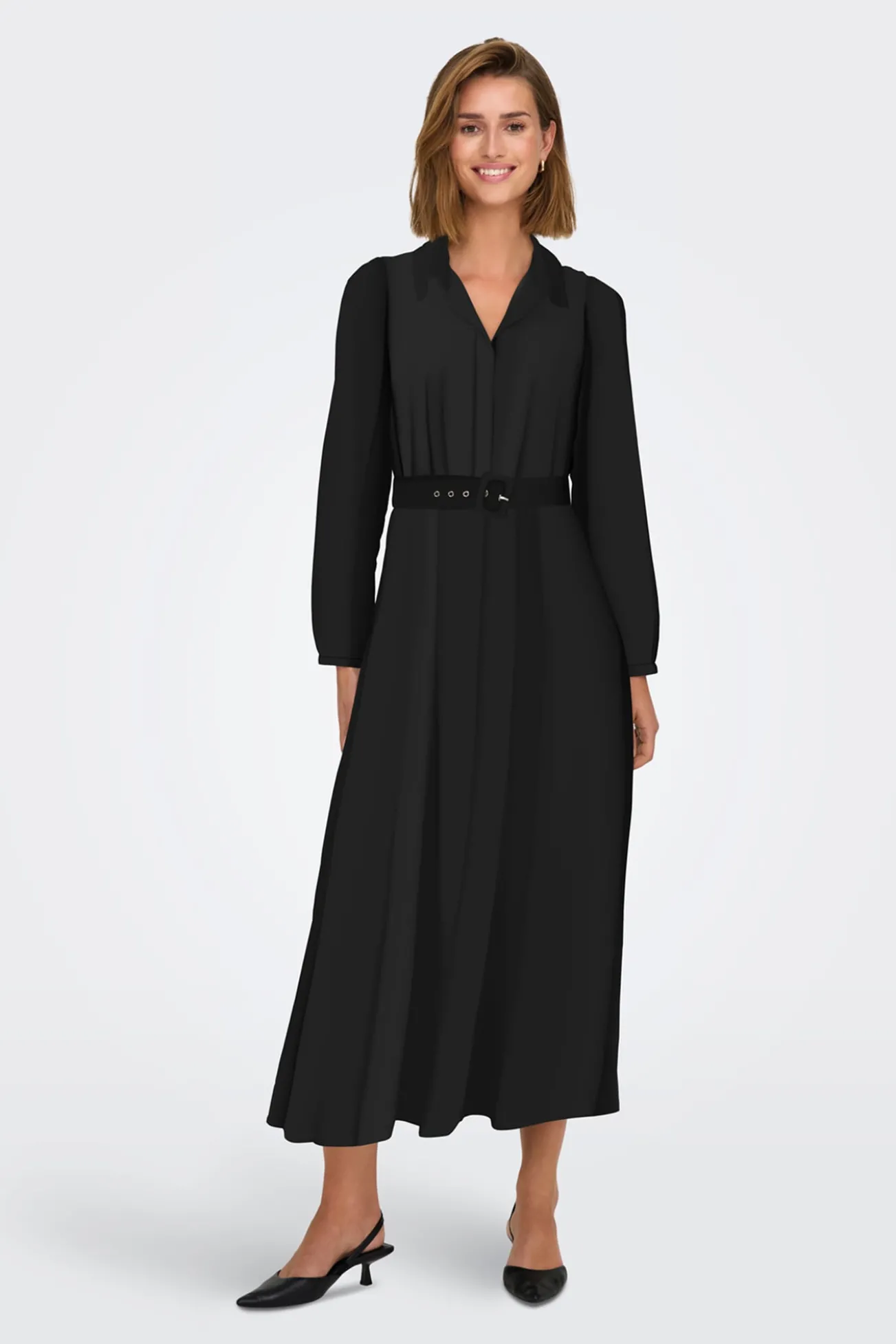 Vestido longo de chiffon