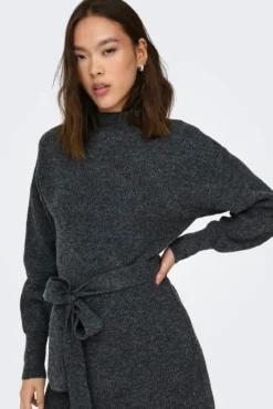 Vestido longo de lã