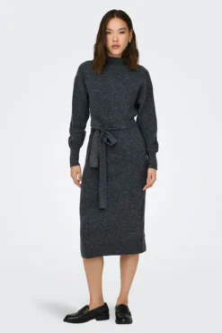 Vestido longo de lã