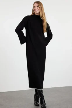 Vestido longo de malha