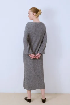 Vestido longo de malha