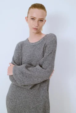 Vestido longo de malha