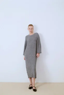 Vestido longo de malha