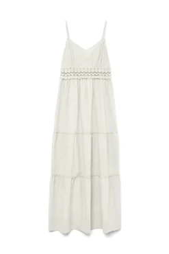 Vestido longo de renda