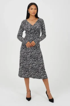 Vestido longo estampado