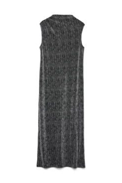Vestido longo manga com glitter