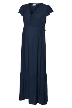 Vestido longo para maternity e amamentação