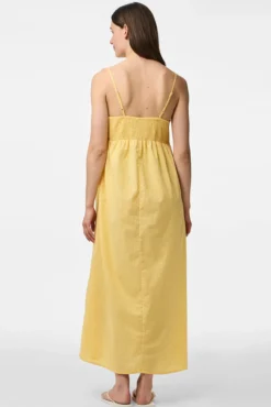 Vestido longo riscas