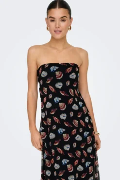 Vestido longo sem alças