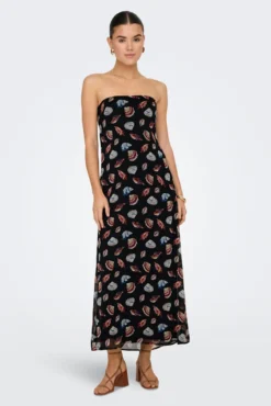 Vestido longo sem alças
