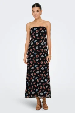 Vestido longo sem alças