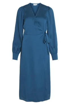 Vestido midi acetinado