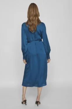 Vestido midi acetinado