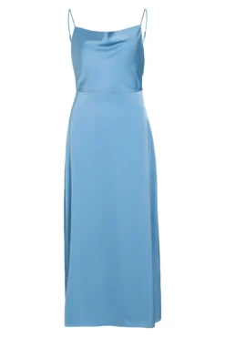 Vestido midi acetinado de festa
