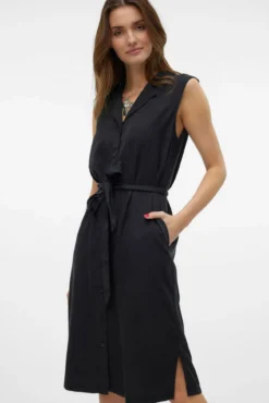 Vestido midi camiseiro