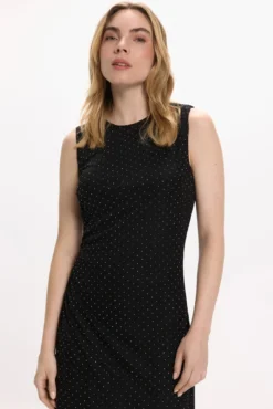 Vestido midi com glitter