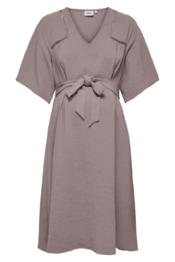 Vestido midi decote V maternity
