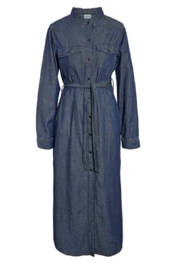 Vestido midi de ganga