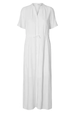 Vestido midi de linho