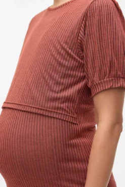 Vestido midi de malha fina para maternity