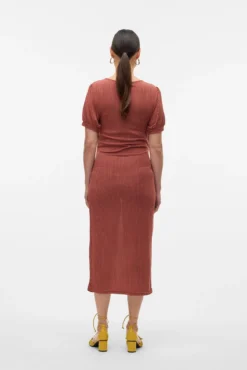 Vestido midi de malha fina para maternity