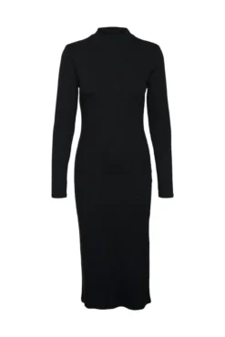 Vestido midi de manga comprida
