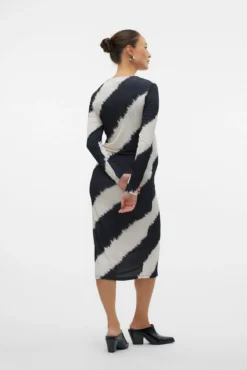 Vestido midi de manga comprida maternity