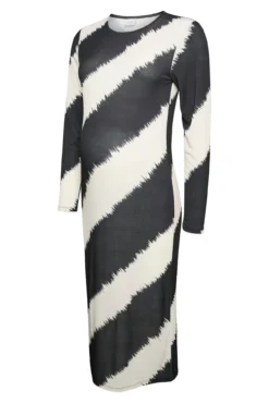 Vestido midi de manga comprida maternity