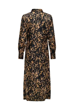 Vestido midi de manga comprida
