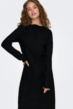 Vestido midi de manga comprida
