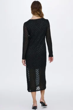 Vestido midi de manga comprida