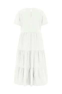 Vestido midi de manga curta