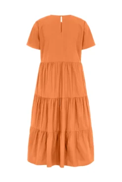 Vestido midi de manga curta