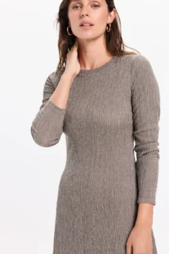Vestido midi de tecido elástico