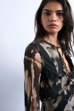 Vestido midi de viscose