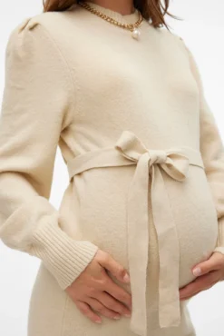 Vestido midi em malha para maternity