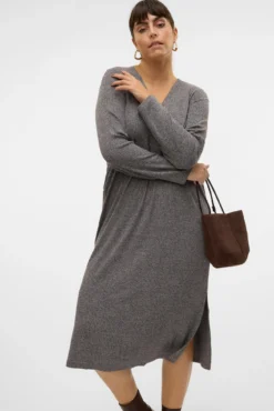 Vestido midi em malha Plus Size