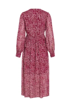 Vestido midi estampado com lurex