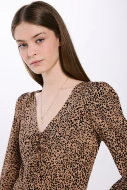 Vestido midi leopardo